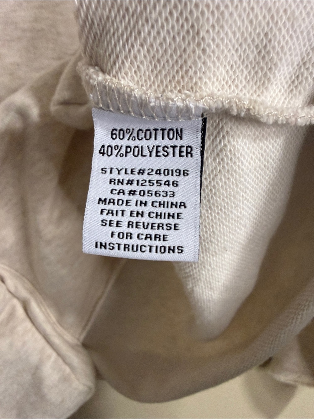 Liv by Habitat Clothes Light Cream Crewneck Pocket Sweater - Picture 4 of 5
